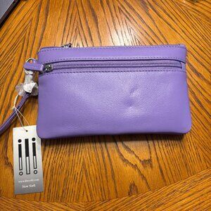 ILI LEATHER DUAL COMPARTMENT WRISLET BNWT